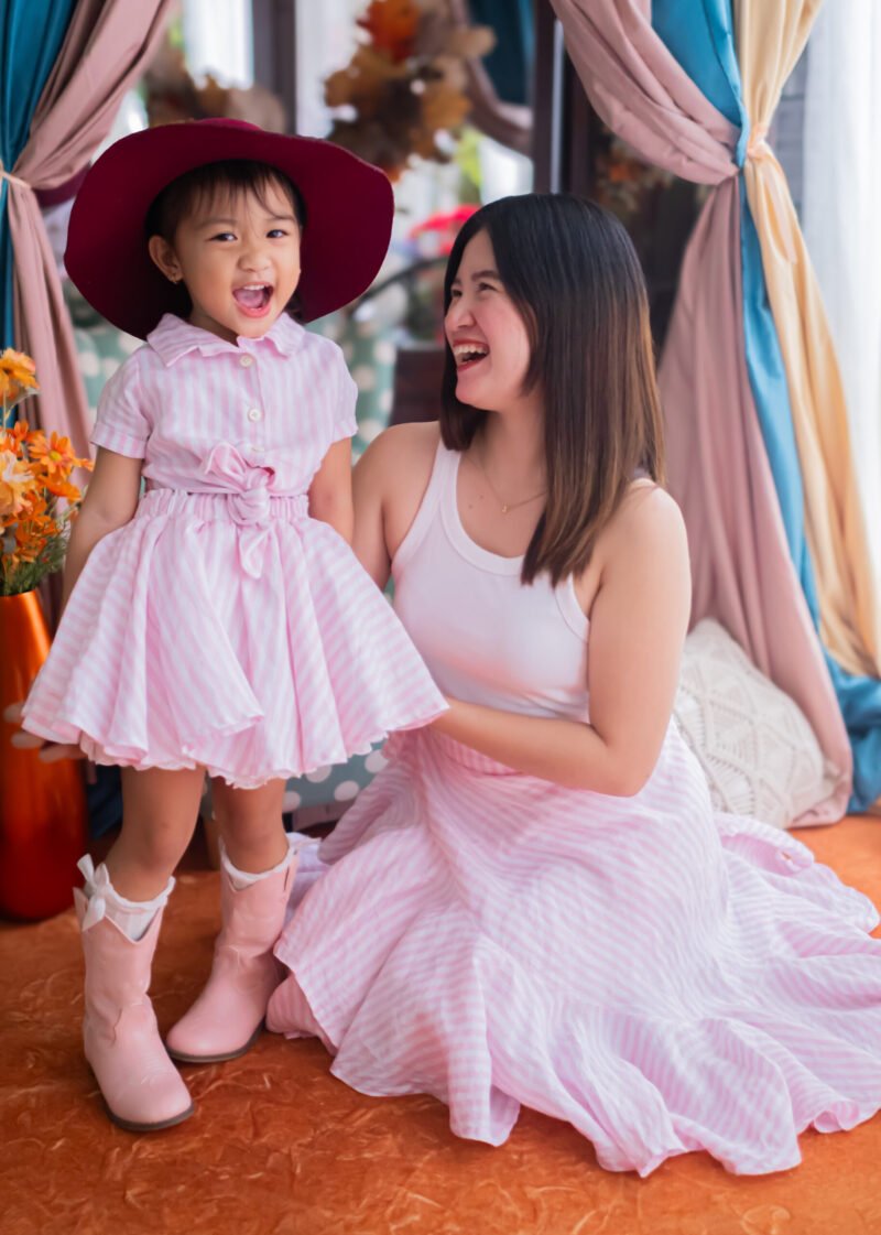 Pink Stripe | Wrap Around Skirt