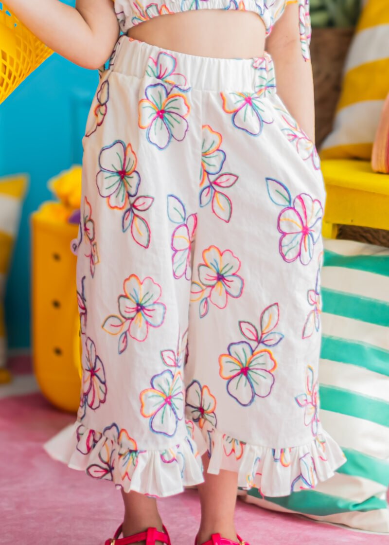 Petal Pop Coords - CULLOTE PANTS, 10 YEAR OLD
