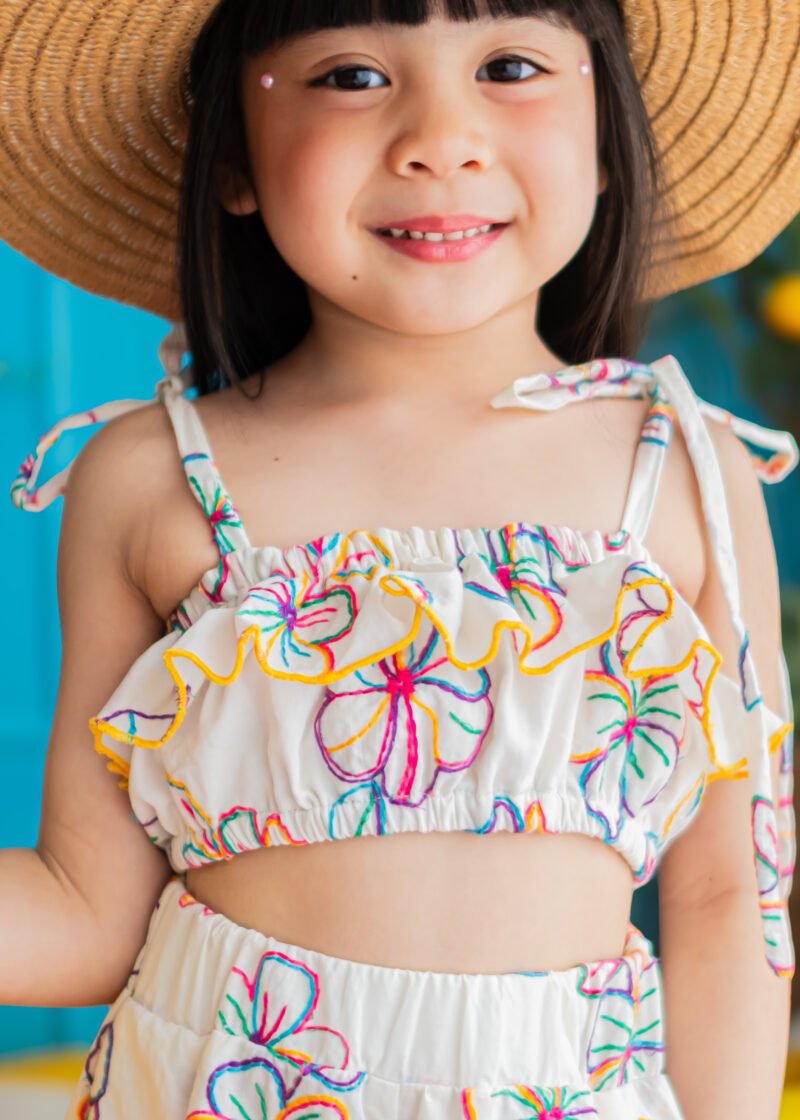 Petal Pop Coords - RUFFLE TOP, 10 YEAR OLD