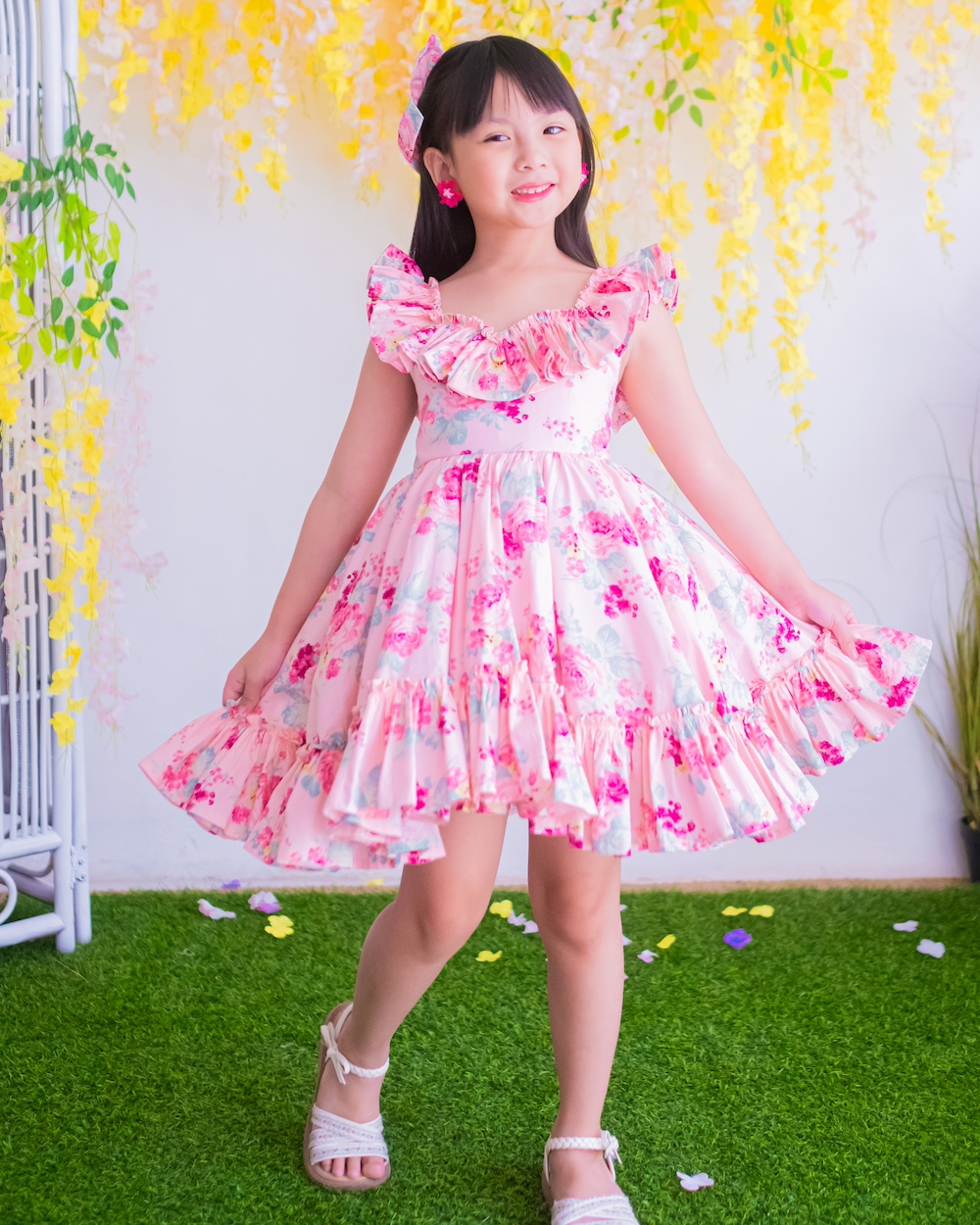 Eloisa | Floral Pink - Little and Miss