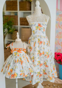 Tangerine Print | Mom and Mini