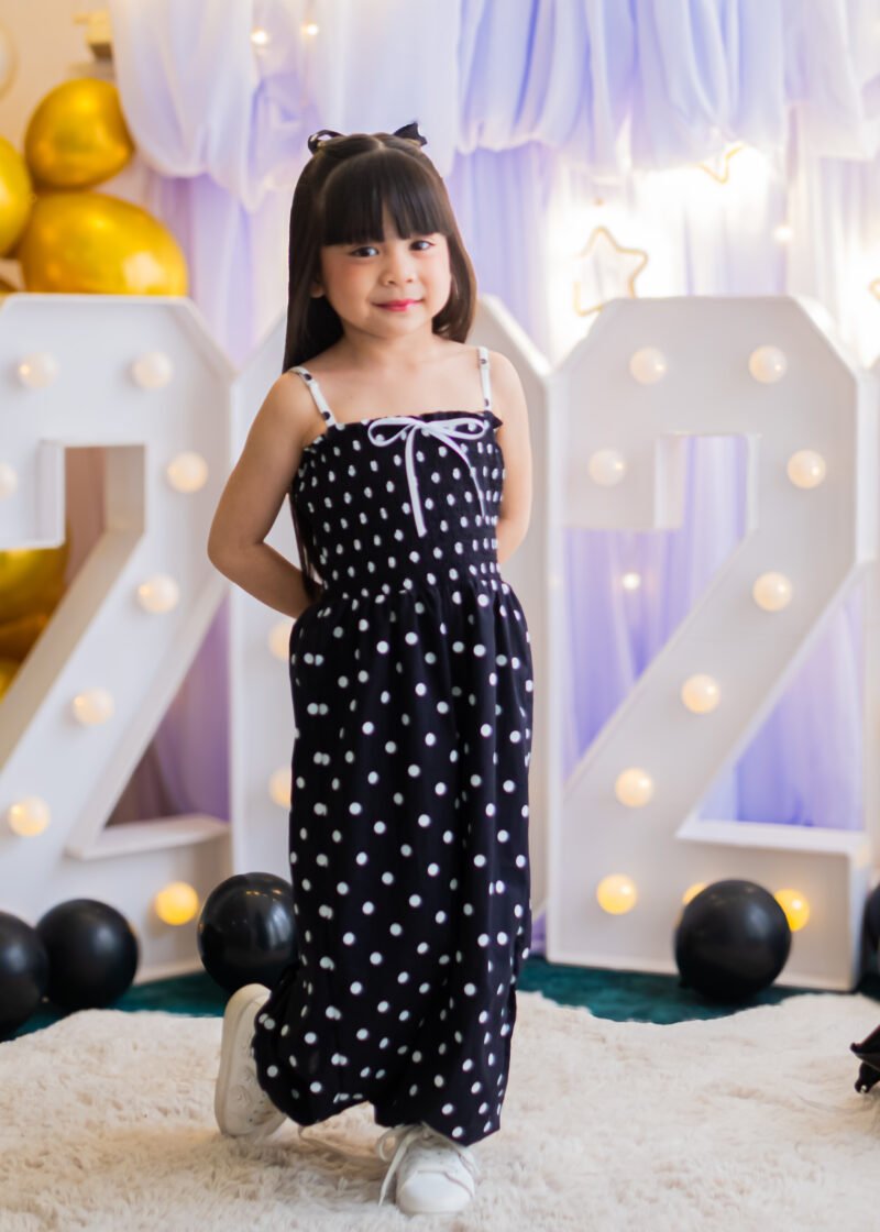 Romper | Polka Black