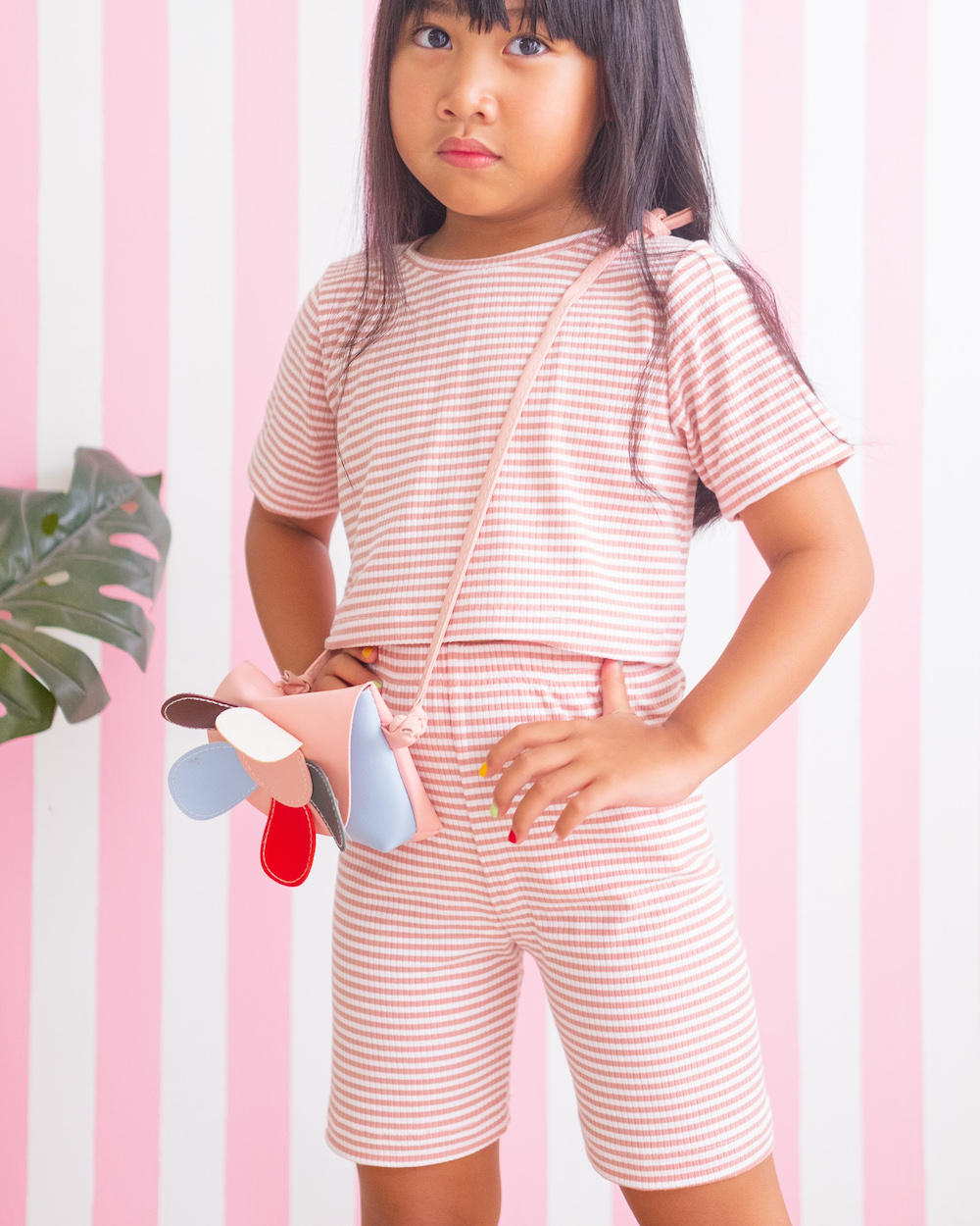 Kids Nude T-shirt and Shorts Set